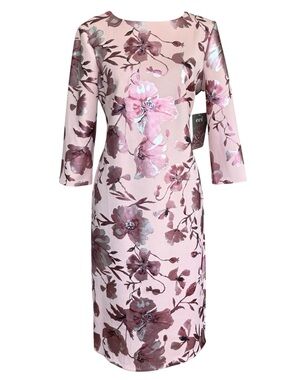 ECI New York Pink Floral Print Dress Panel